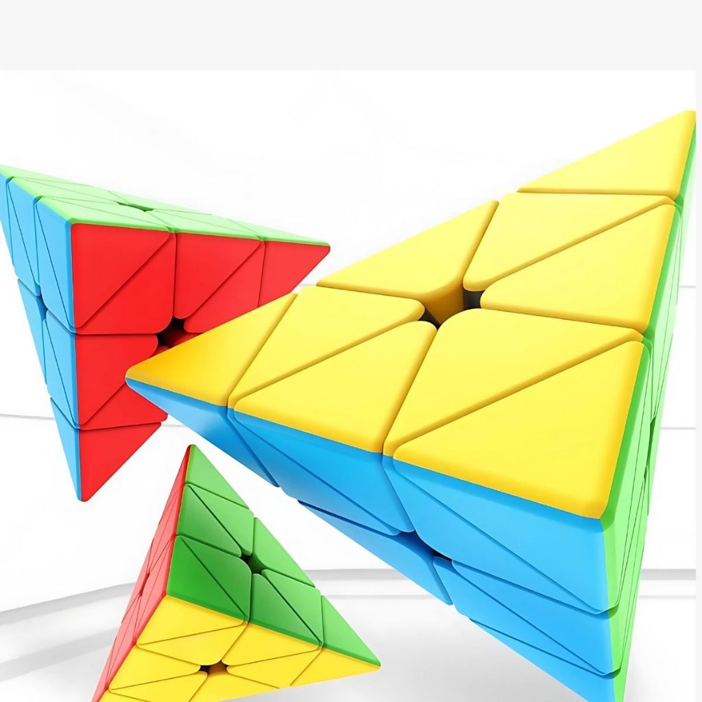 Willking Pyramorphix Cubo de velocidad 2x2 Pyraminx 2x2 rompecabezas mágico cubo de juguete negro