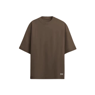 Camisa Masculina Oversized Premium 20.1 Marrom Lisa Camiseta Sem Estampa Unissex