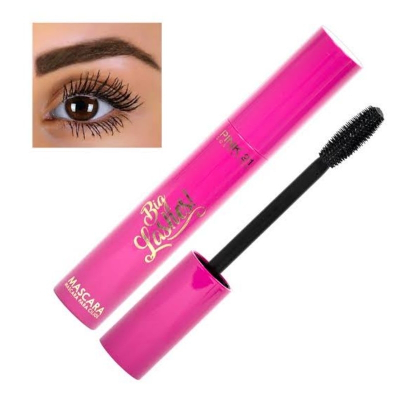 Máscara Rímel Pink 21 Big lashes super alongador para cílios com efeito ...