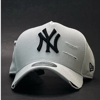 Boné Ny Aba Curva Fitão Destroyed Rasgadinho New York Premium