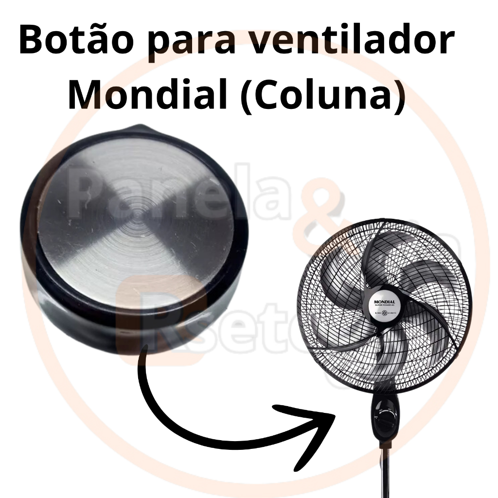 Botão para ventilador Mondial VSP e VTX de coluna - PRETO | Shopee Brasil
