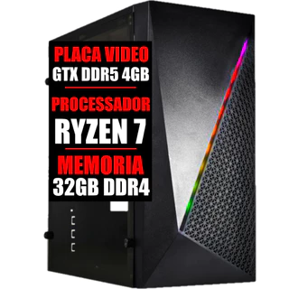 Pc Gamer DDR4 Ryzen 7 / GeForce GTX 4gb Ddr5 / 32GB Ram / Ssd 480gb
