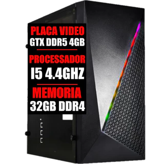 Pc Gamer DDR4 Intel Core I5 9 Geração 4.4Ghz / GeForce GTX 4gb Ddr5 / 32gb Ram / Ssd 480gb
