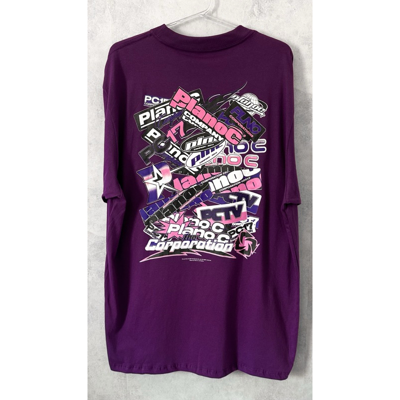 Camiseta Masculina Oversized Plano C Original “Stickers” - Roxa