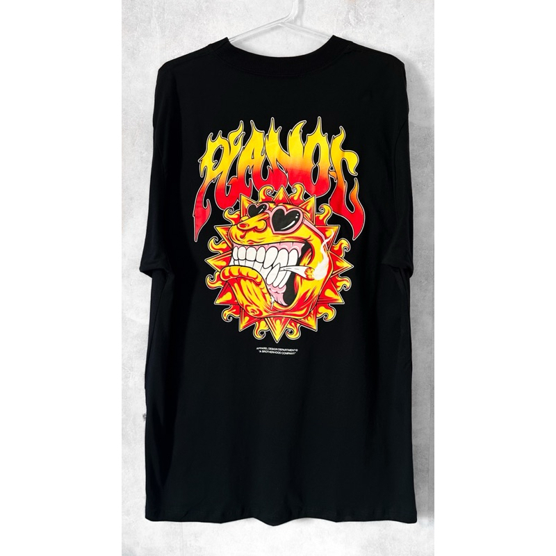 Camiseta Masculina Oversized Plano C Original “Stoned Sun” - Preta