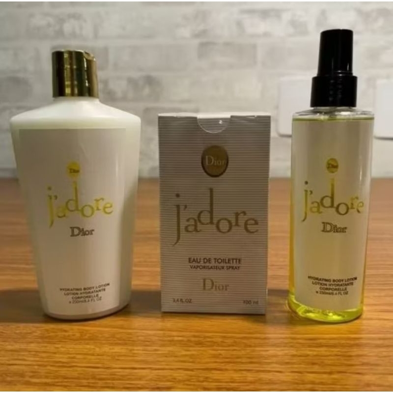 Kit 3 Peças. Jadore Perfume 100 ML + Creme Hidratante + Body Splash 250 ...