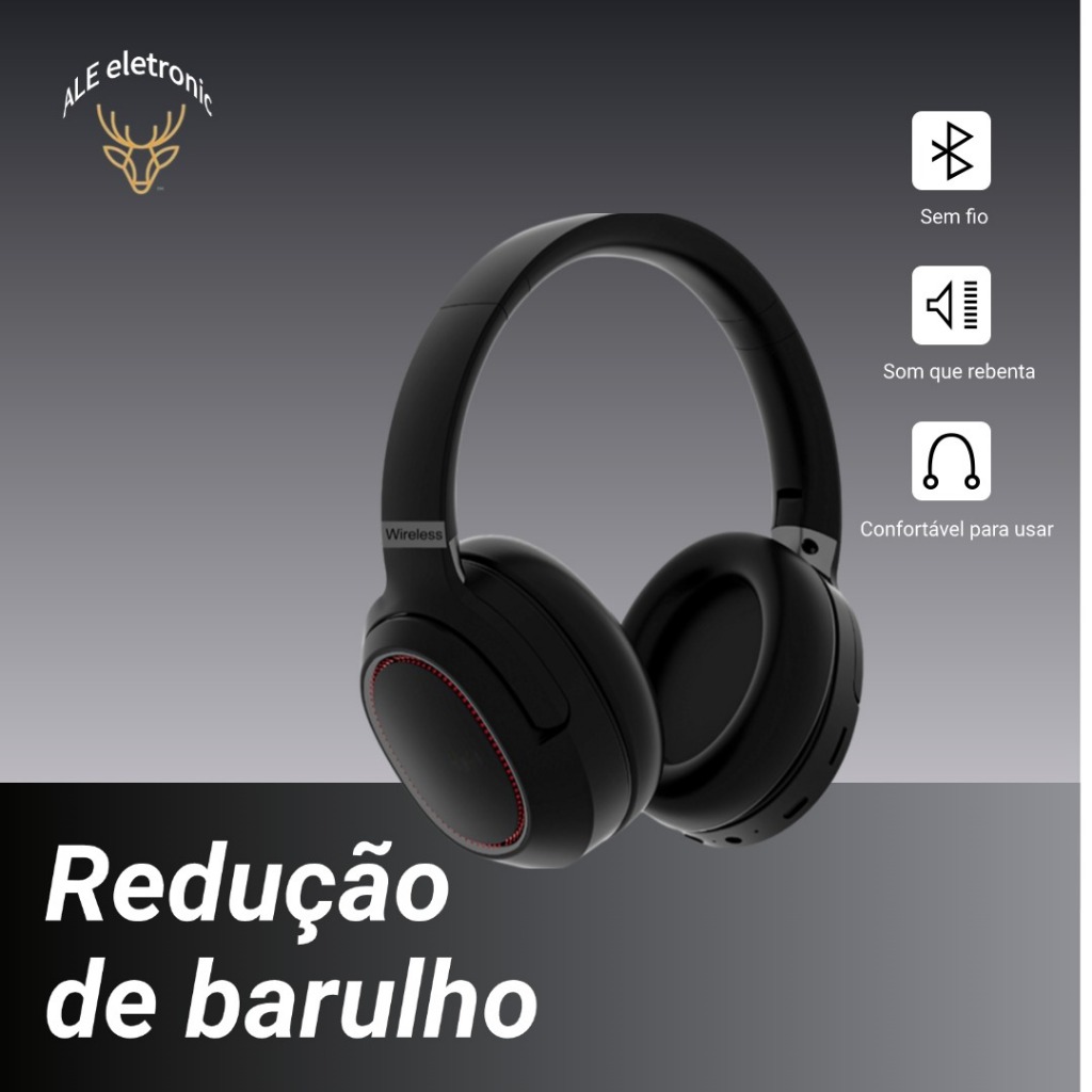 Fone de ouvido Com luz Bluetooth sem Fio JB-001 com luz Bluetooth Wireless