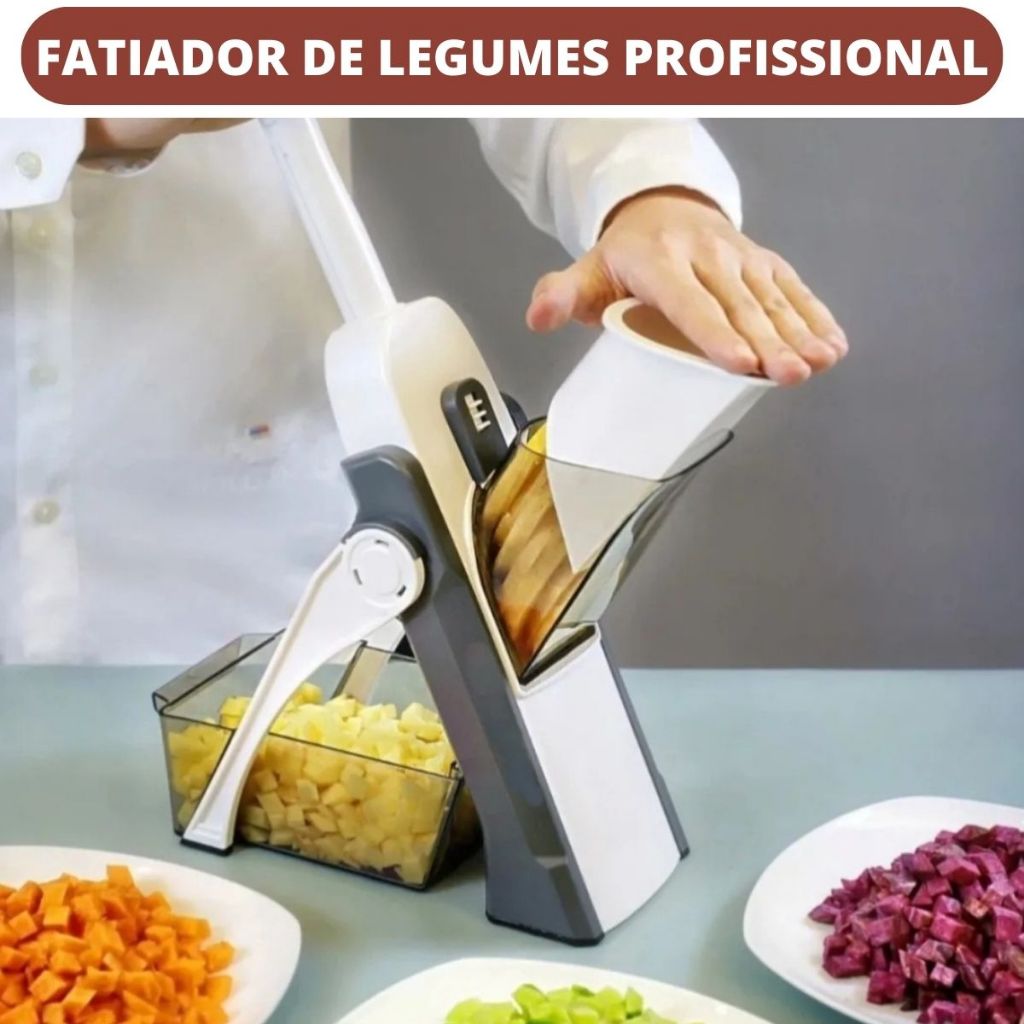 Ralador Fatiador Cortador De Legumes 5 Funções Verduras Frutas Multifuncional batata Chopper
