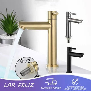 Torneira banheiro Torneira de coluna de água fria simples para banheiro Design simples