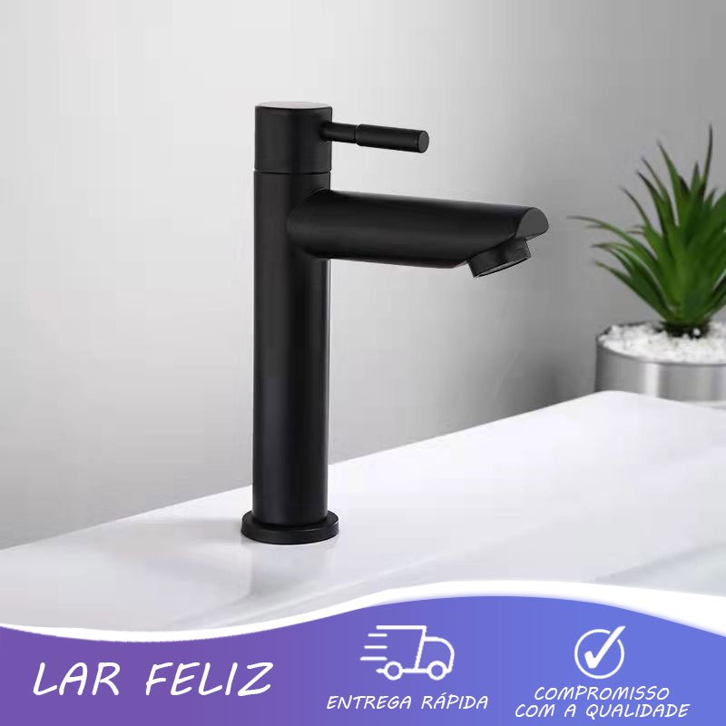 Torneira banheiro Torneira de coluna de água fria simples para banheiro Design simples e moderno