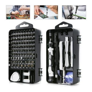 Conjunto de chaves de fenda de precisão 115 em 1 kit de ferramentas de reparo com kit de driver magnético, conjunto de chaves de fenda de precisão eletrônica com bolsa portátil para computador de reparo, telefone celular, PC, iPhone, tabletes