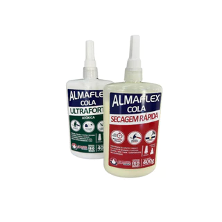 Cola PVA Almaflex Madeira 400g – Branca e Amarela | Ultra Forte e Secagem Rápida