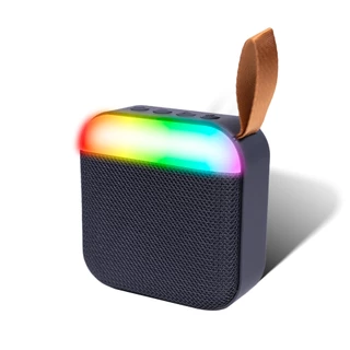 Caixa de som Portátil Bluetooth iluminação Led Rgb Com Alça FM