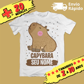 Camiseta Infantil Unissex CAPYBARA - CAPIVARA Personalizada com nome (OPCIONAL)