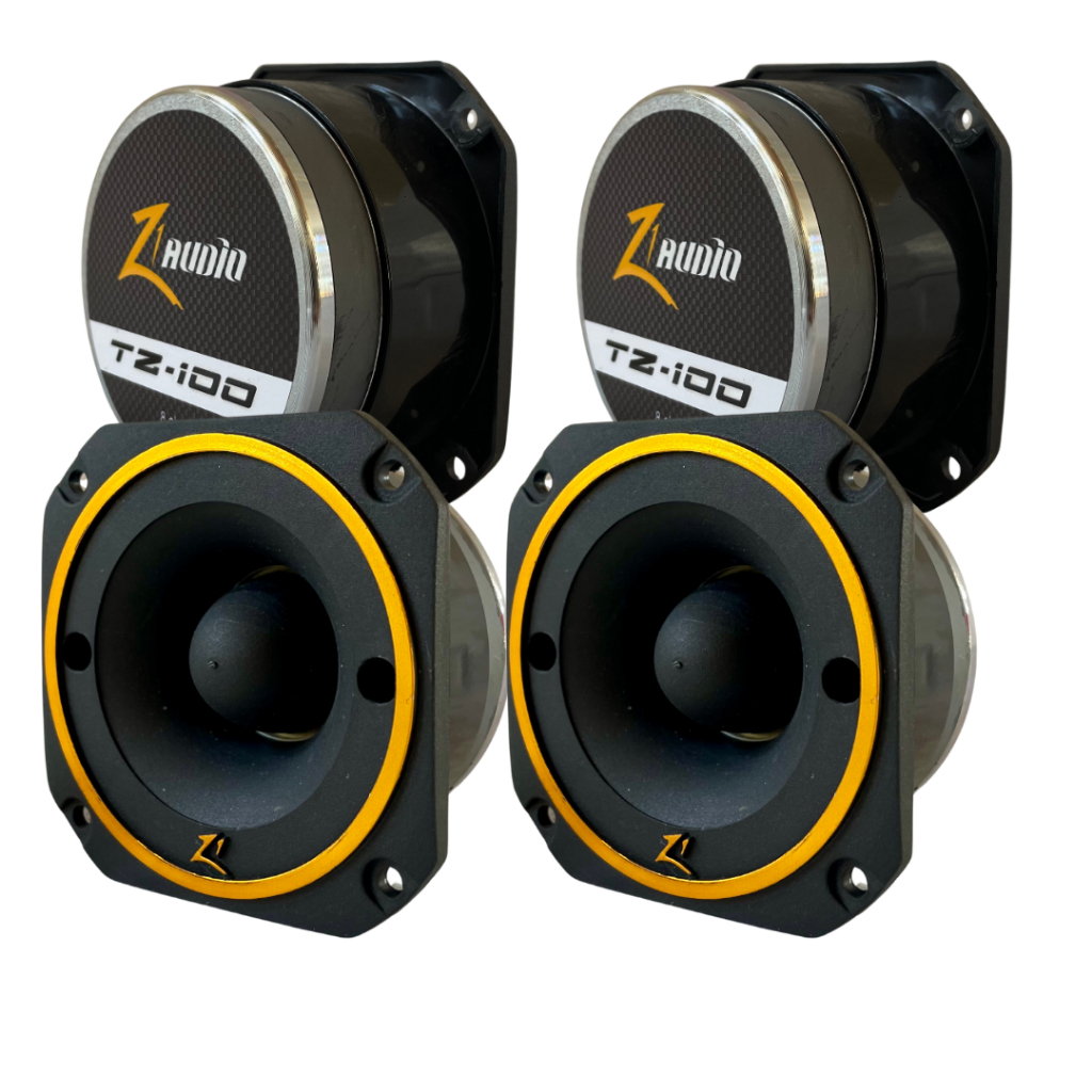 Kit 2 Und De Tweeter Tz-100 8ohms Z1audio Zetta Black Golden
