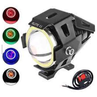 1 Farol Milha Led Moto U7 Com Angel Eyes Wh Xenon Nevoeiro em Oferta na Shopee