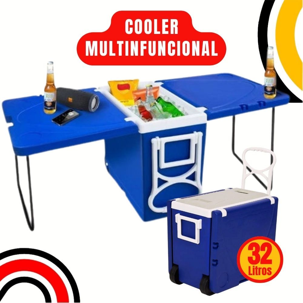 Cooler Multifuncional Super Térmica 32 Litros Casa Praia Multiuso