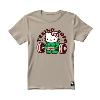 Camiseta Unissex Casual para Treinar "Treino fofo" Lançamento 100% Algodão Gola Redonda