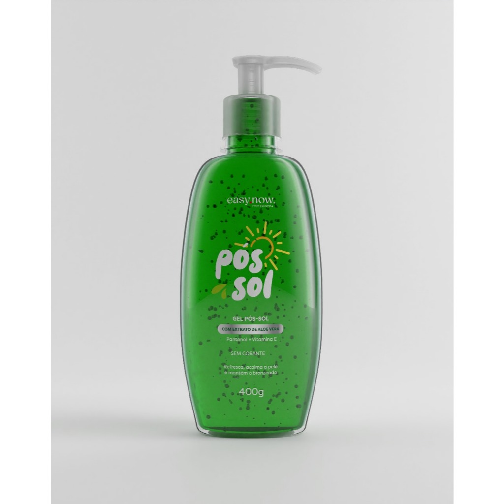 Gel Pós Sol 400ml Com Extrato de Aloe Vera Easy Now Acalma a Pele Pantenol + Vitamina E