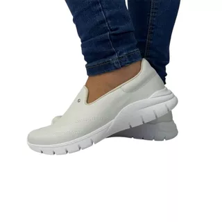 Tenis Usaflex Slip-on em Couro Conforto e Elegancia em Oferta na Shopee