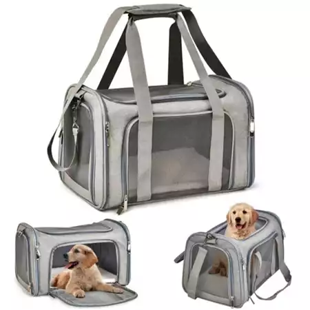 Bolsa transporte cães e gatos mochila avião viagem mala que bom