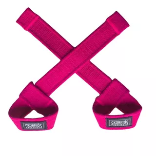 Par Straps 100% algodão ROSA para academia, cross fit e musculação.