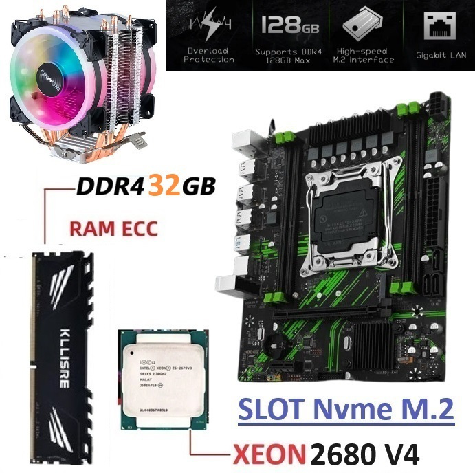 Kit Upgrade Desktop Gamer Intel Xeon 2680v4 X99 Machinist 32gb DDR4 ...
