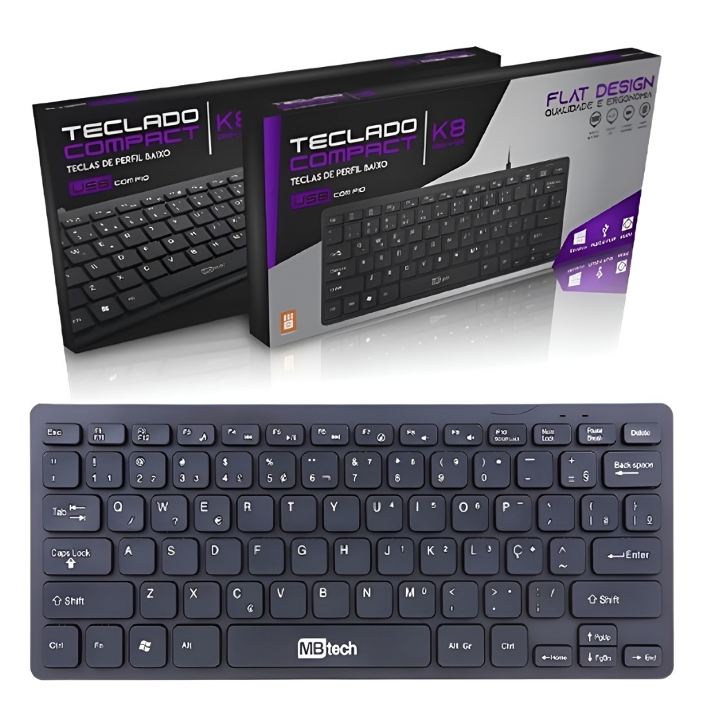 Mini Teclado Usb Notebook Pc Computador Mbtech K8 Pequeno | Shopee Brasil