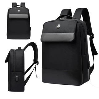 Mochila SANTIS - Acolchoada, À Prova D'Água, Compartimento para Notebook de 14" com Porta USB
