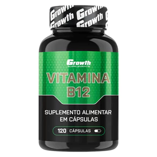 Vitamina B12 com 120 cápsulas - Growth Supplements
