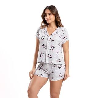 Pijama Americano Curto Blogueirinha Botão Amamentação Pós Parto