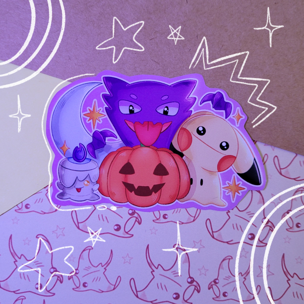 Adesivo Pokémon Ghost Shopee Brasil