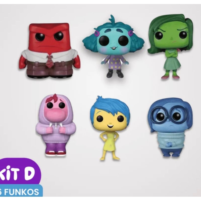Funko Pop - Personagens "Divertida Mente 2" (Alegria, Raiva, Inveja ...