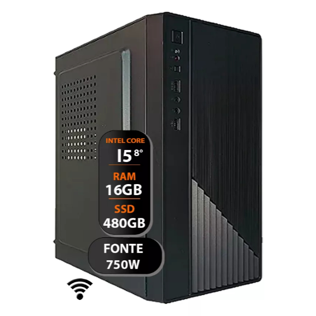 Computador Intel Core I5 8°ger Ddr4 16gb Ram Ssd 480gb 750w