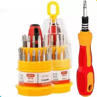 Kit Ferramentas Conjunto de Chaves Fenda Philips Torx Allen 31 Peças + Cabo