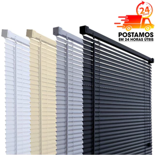 Cortina Persiana Horizontal de PVC Preta ideal para Cozinha, Sala, Banheiro, Escritório e Varandas!