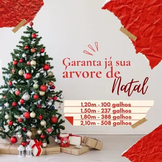 Árvore Natal Verde 120 150 180 210 Cm Decoração Natalina Pinheiro Pinheirinho Tradicional Premium