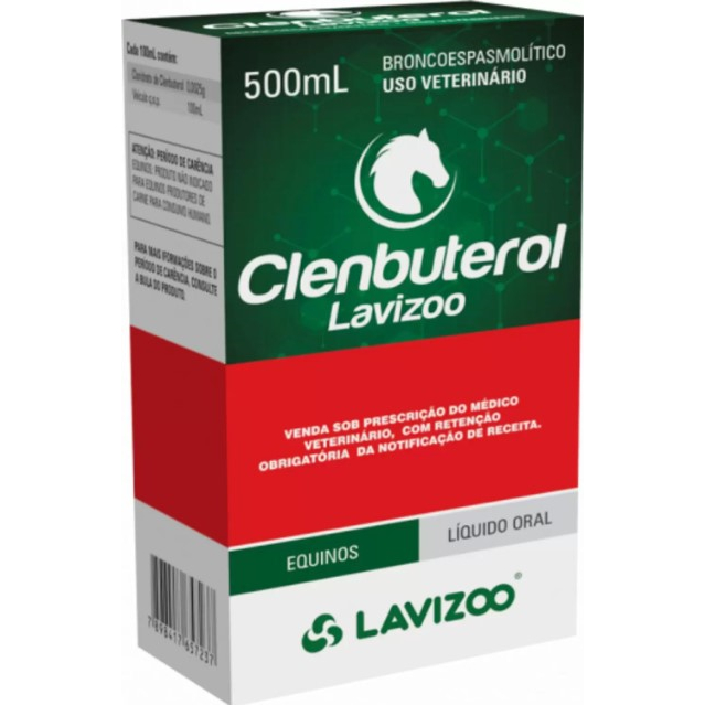 LAVIZOO CLENBUTEROL 500ML - USO VETERINÁRIO