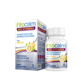 Fitocalm Melatonina 0,21mg Maracujá 90 Comprimidos Orodispersíveis em Oferta na Shopee