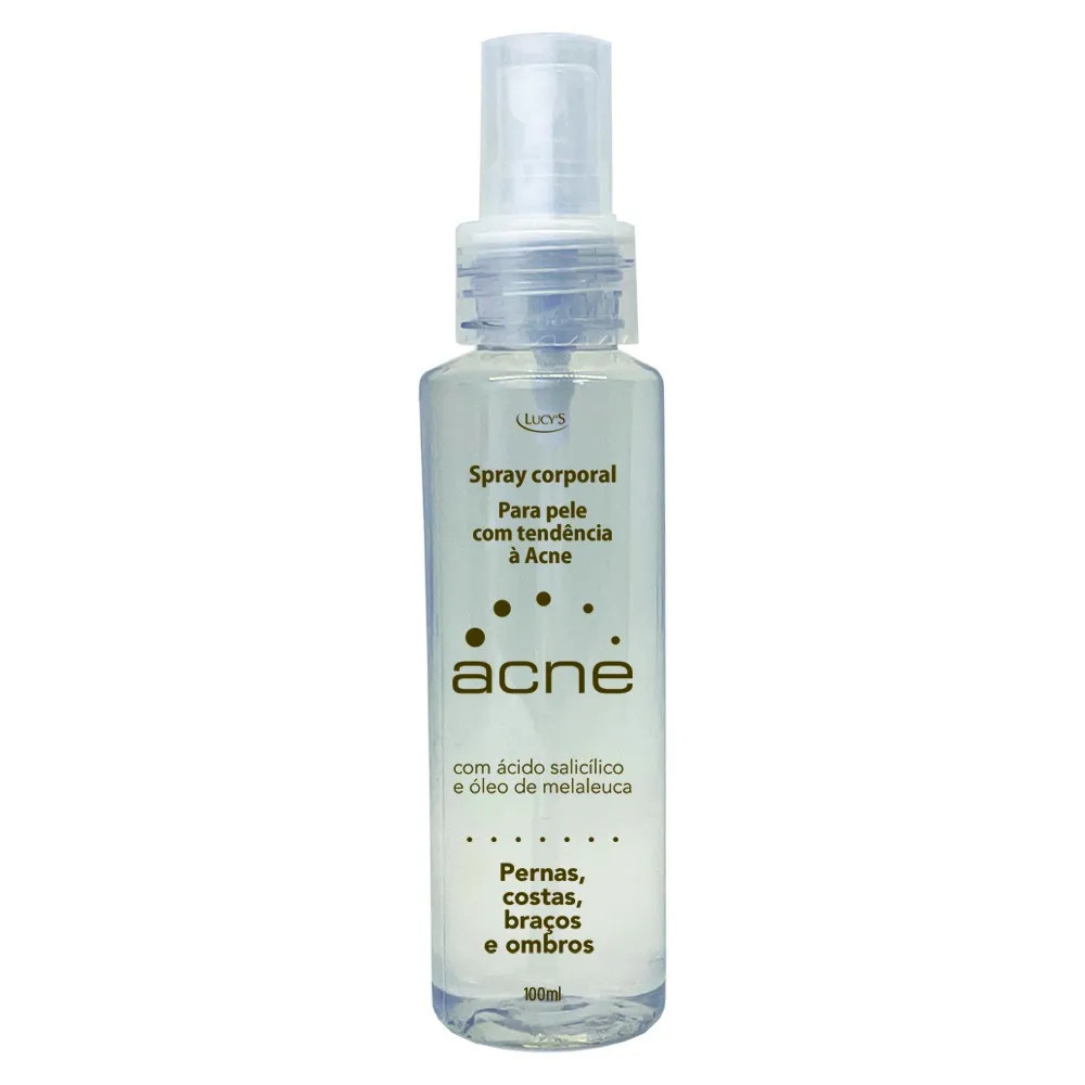 Spray Corporal para Pele com Tendência à Acne com Ácido Salicílico e Óleo de Melaleuca - 100ml Lucys