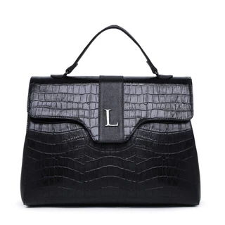 Bolsa Feminina Couro Legitimo Média Maleta Croco