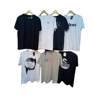 Kit 7 Camisetas Masculinas Blusa Camisa Camiseta Premium 100% Algodão, Ideal para Estilo e Conforto Diário