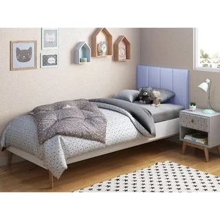 Cabeceira Estofada 0,90 x 55 Dobrável Dubai Cama Solteiro Várias Cores