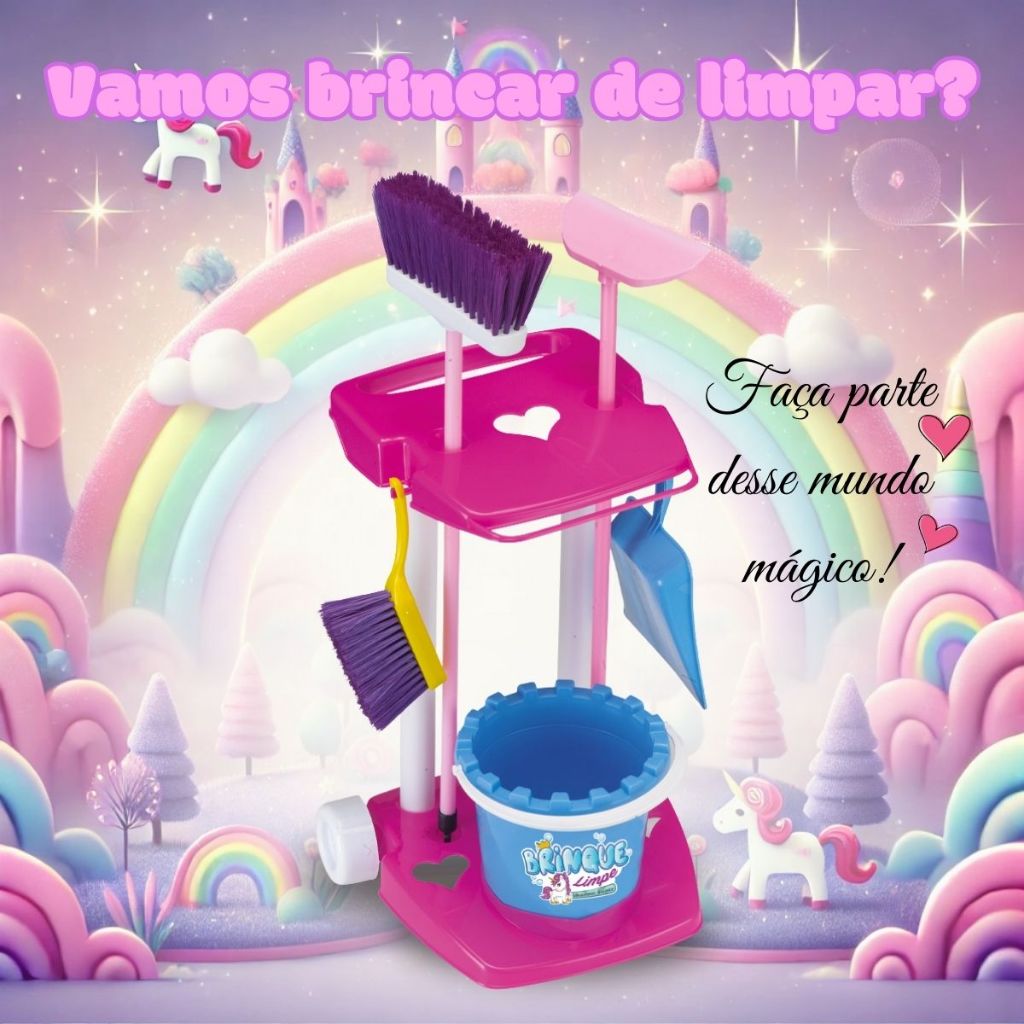 BABY L 魔除セット Brinquedo Kit De Limpeza Infantil Master Clean Educativo Unicórnio