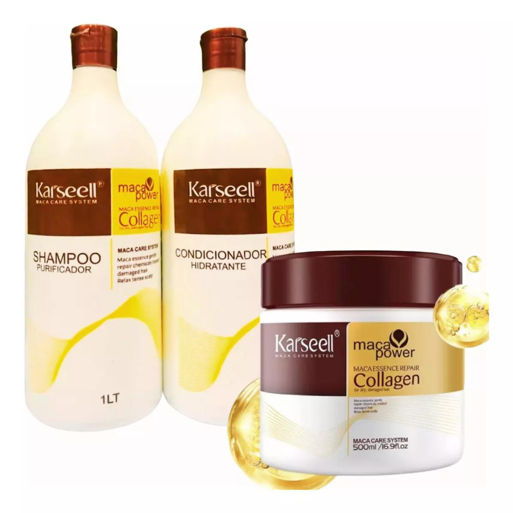 Karseell Collagen Cabelo Original Tratamento Capilar 500g Hidratação ...