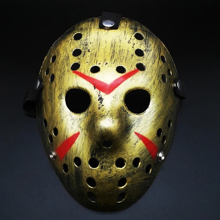 Máscara Jason Friday The 13th Amarelada Acessório para Fantasia