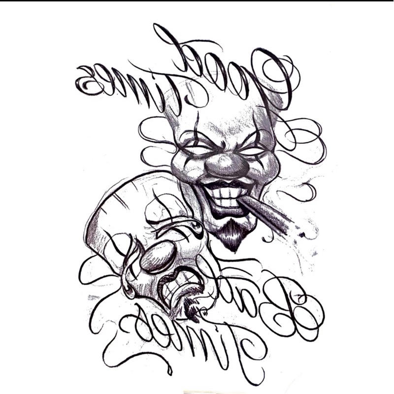 Tatuagem Temporária Palhaço Chora Agora Ri Depois Mandrake 20x14cm ...