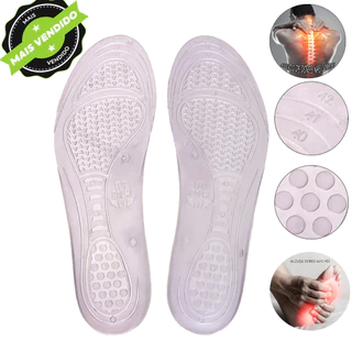 Palmilha Ortopédica Anatômica Gel Silicone Anti Impacto Corrida Conforto Para Quem Trabalha em Pé
