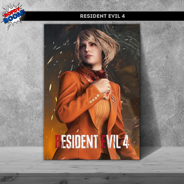 Resident Evil 4 Placa decorativa mdf quadro decoração presente Jogos / Setup Gamer