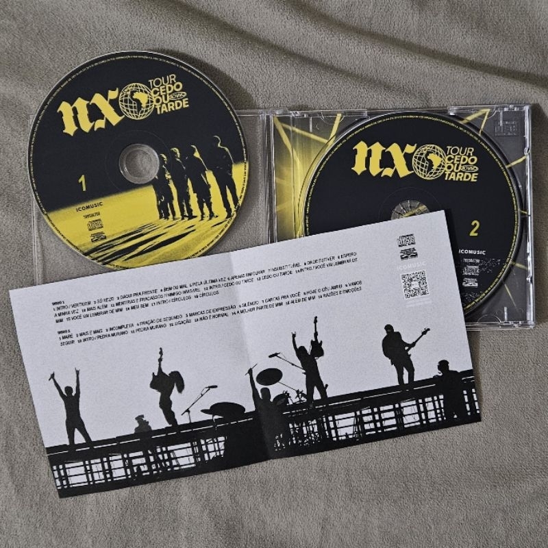 CD Nx Zero - Tour Cedo ou Tarde Ao Vivo (2024) CD Duplo | Shopee